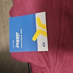 Old Navy High-Rise Jogger in Burgundy with Pocket